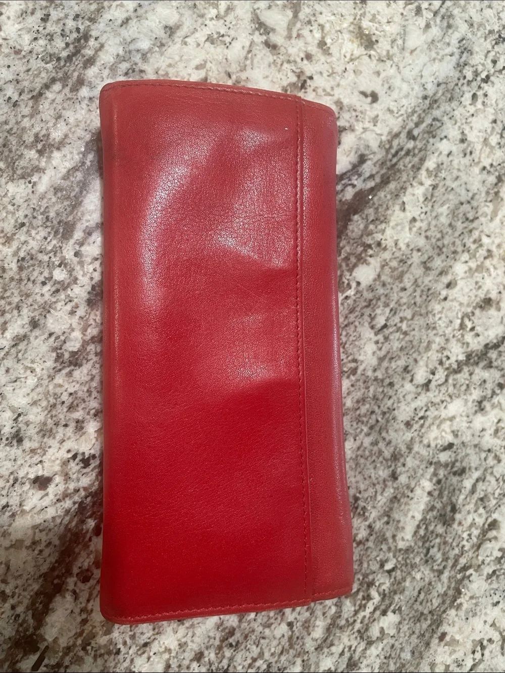Red Quilted Women's Wallet - vintage